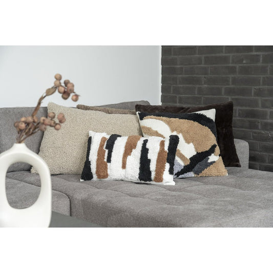 Kussen - Bruin/Zwart/Wit | Homestyles.nl